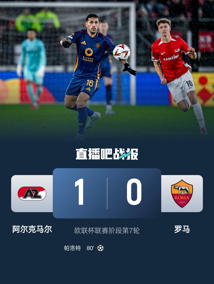 罗马客场轻松击败乌迪内斯，稳固前四位置！